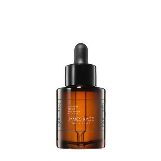 James Kace MD Skincare Age Delay Serum 20% Vitamin C E GTP antioxidant brightening serum