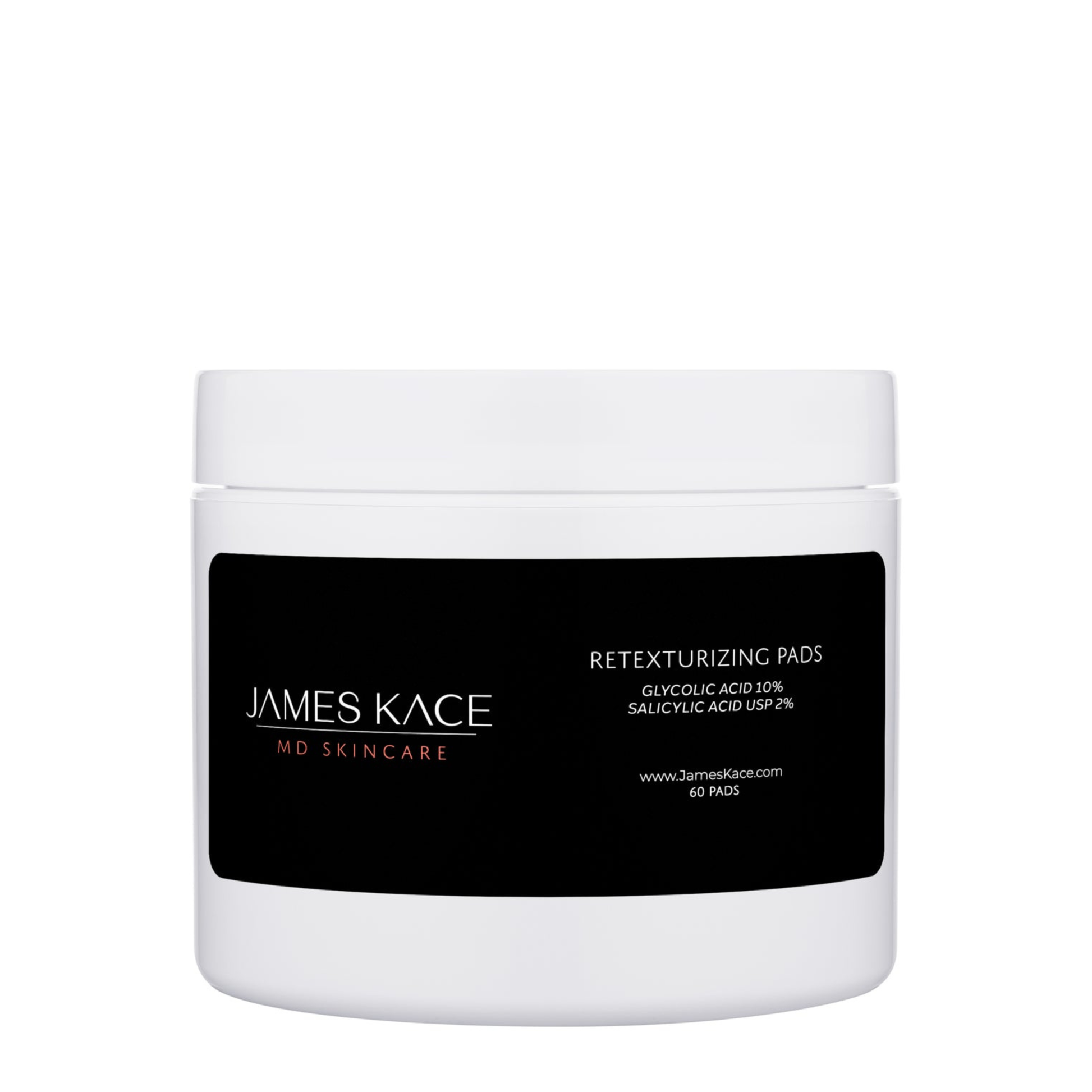James Kace MD Skincare Retexturizing Pads exfoliating resurfacing treatment pads